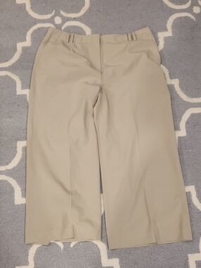 Talbots Women's Tan Straight-Leg Slacks.